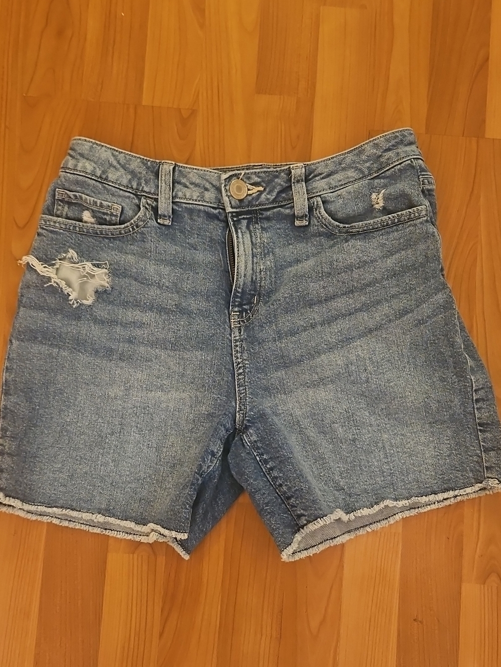 SO Light Blue Distressed Jean Shorts Size 9/29 W